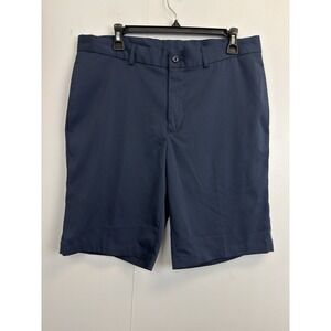 Slazenger Men's Size 34 Navy Blue Golf Shorts Hydro Micro 10" Inseam